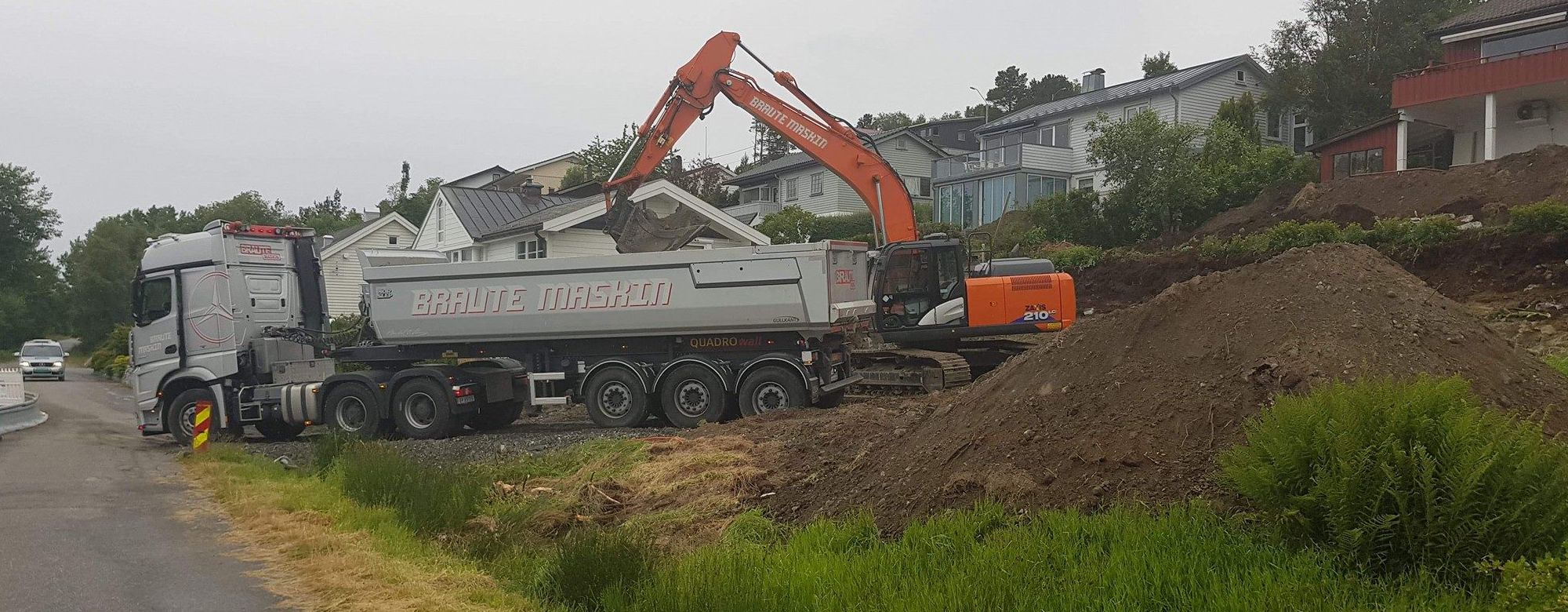 Grunnarbeid i boligfelt